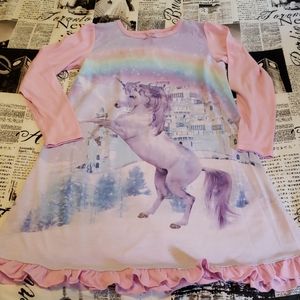 💗3 for $12💗 Pink Unicorn Long Sleeve Sleep Dress